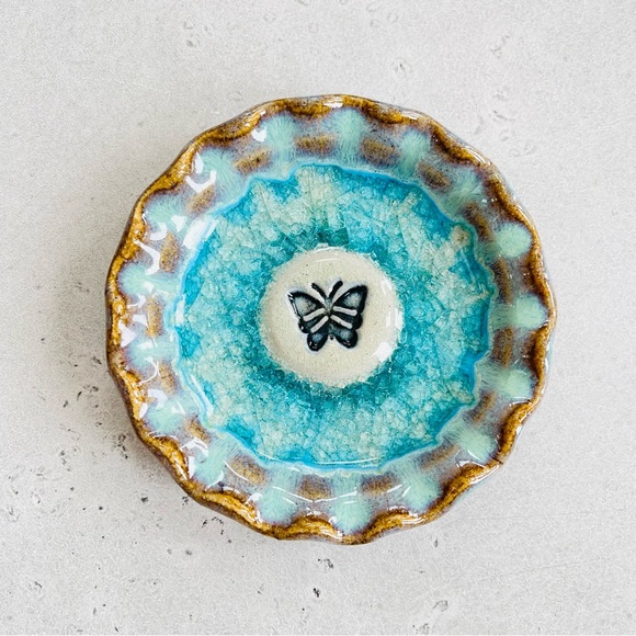 Down to Earth Other - Down to Earth Pottery Small Butterfly Ceramic Trinket Dish Tray